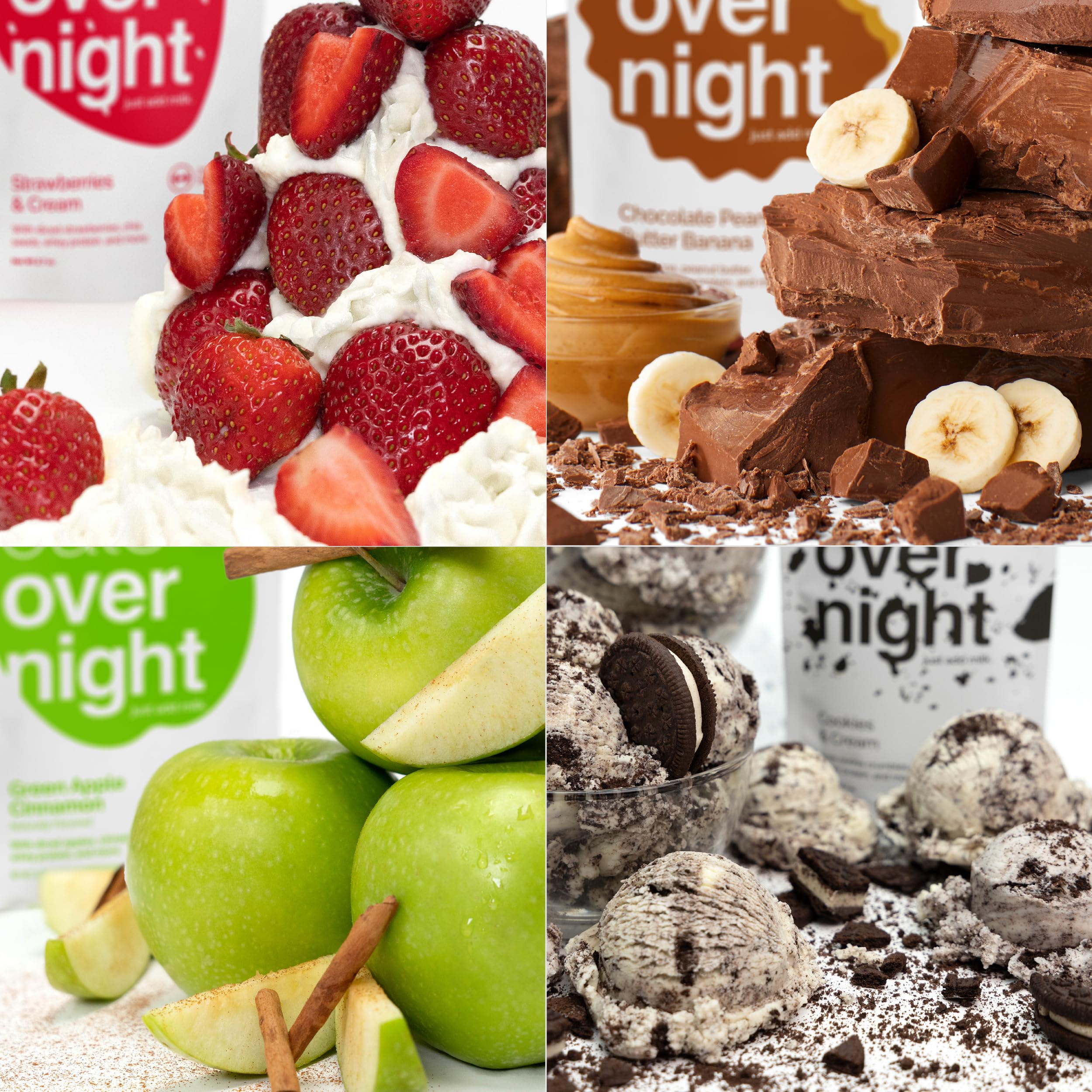 Oats Overnight gluten-free, non-GMO ingredients for mindful eating.