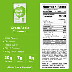 Oats Overnight Green Apple Cinnamon milk pour demonstrates customizable texture and flavor.