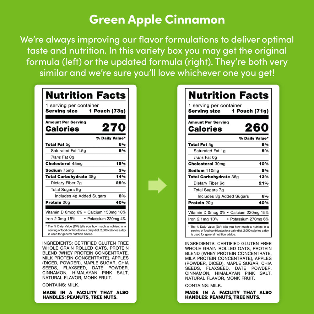 Oats Overnight Green Apple Cinnamon ready-to-eat serving in a bowl