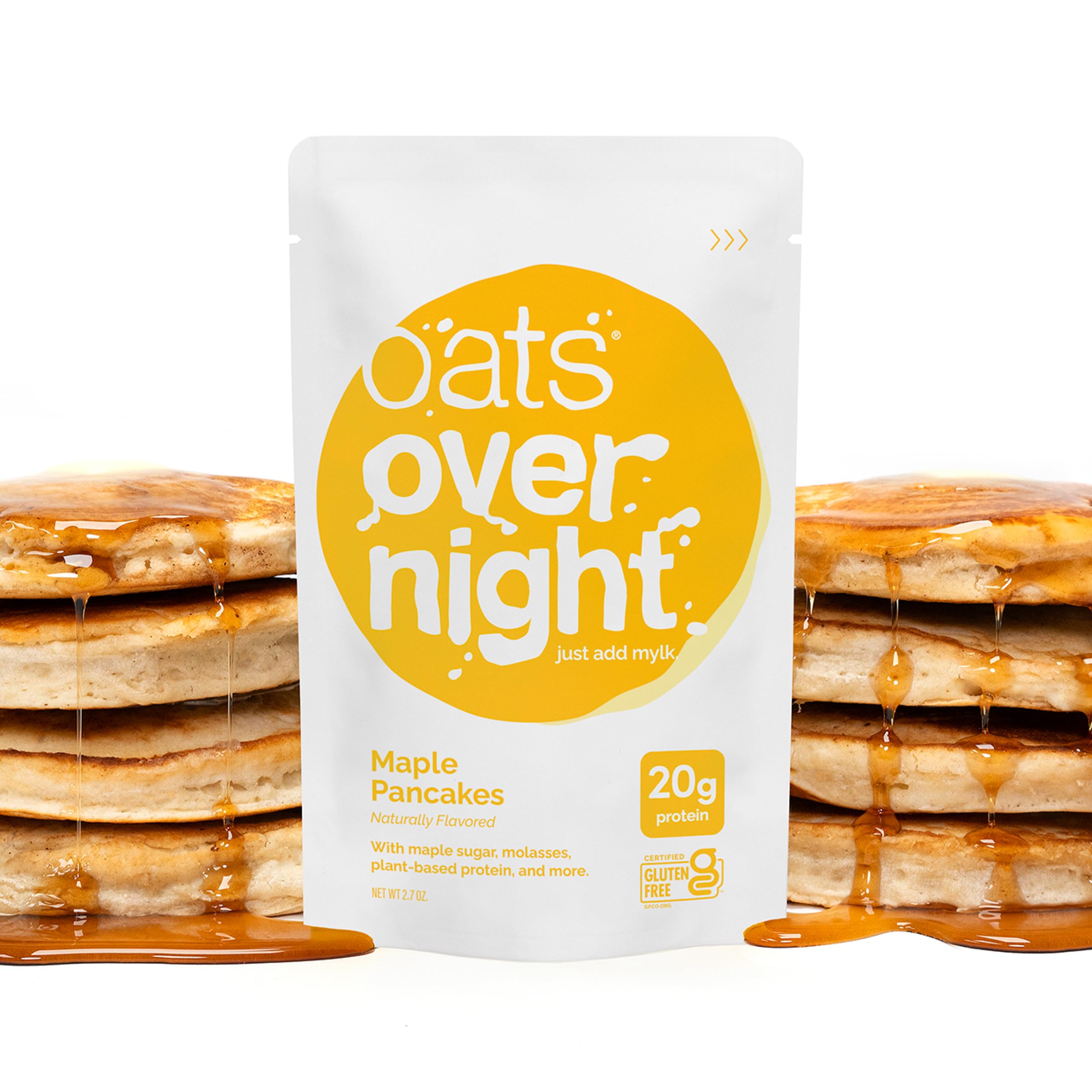 Oats Overnight Maple Pancakes served bowl ready to enjoy.