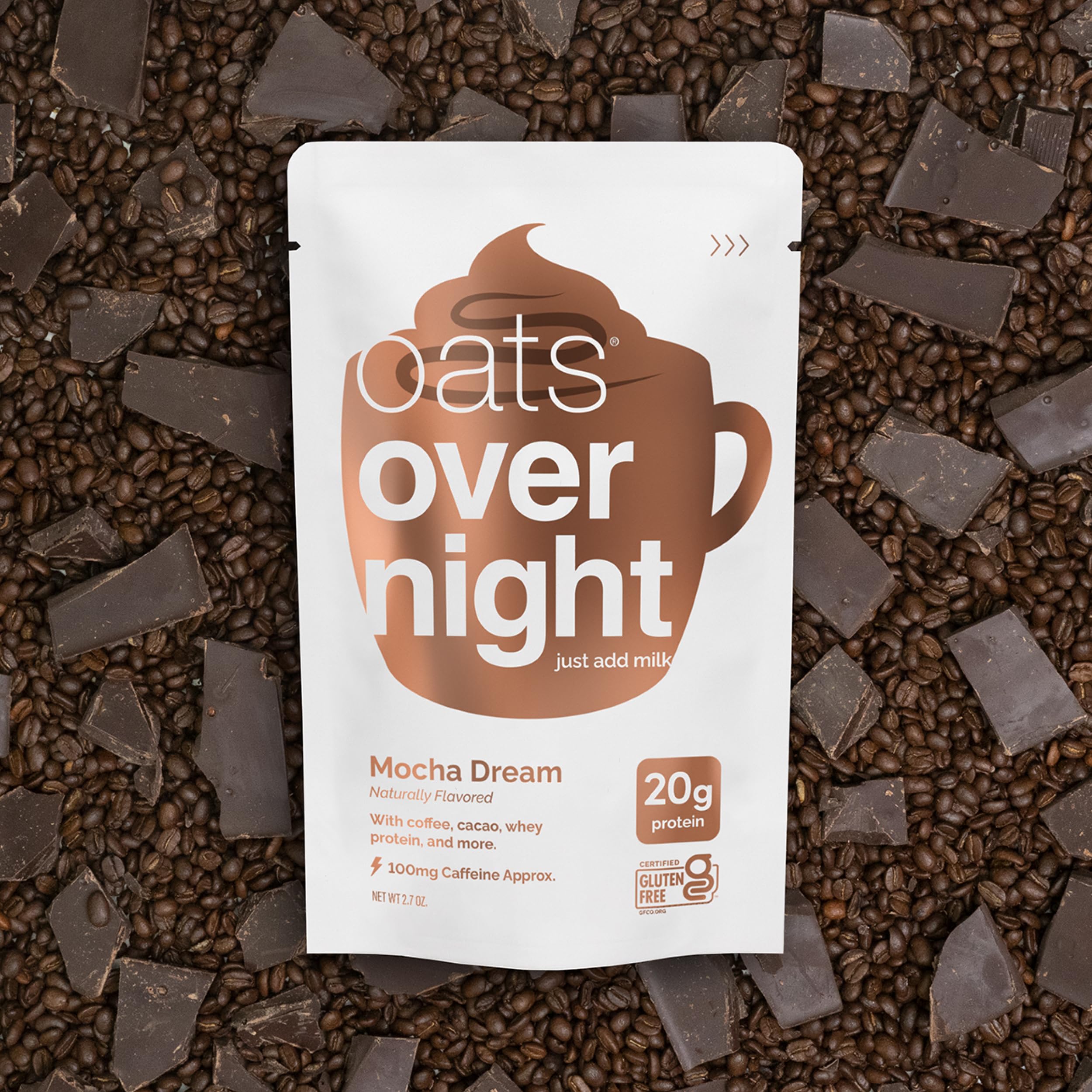 Close-up of Mocha Dream ingredients coffee and cacao