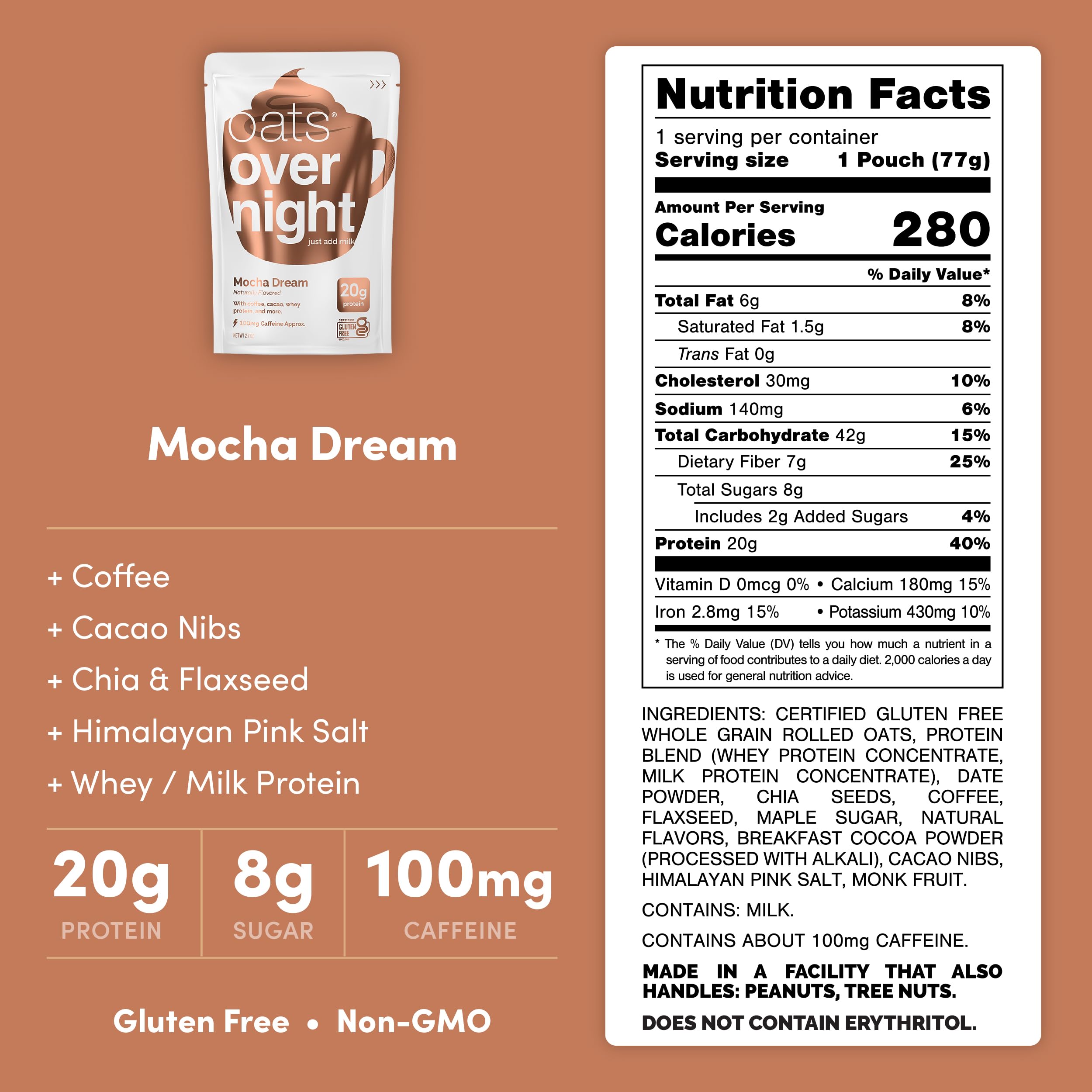 Mocha Dream fridge-ready overnight mix for zero prep mornings