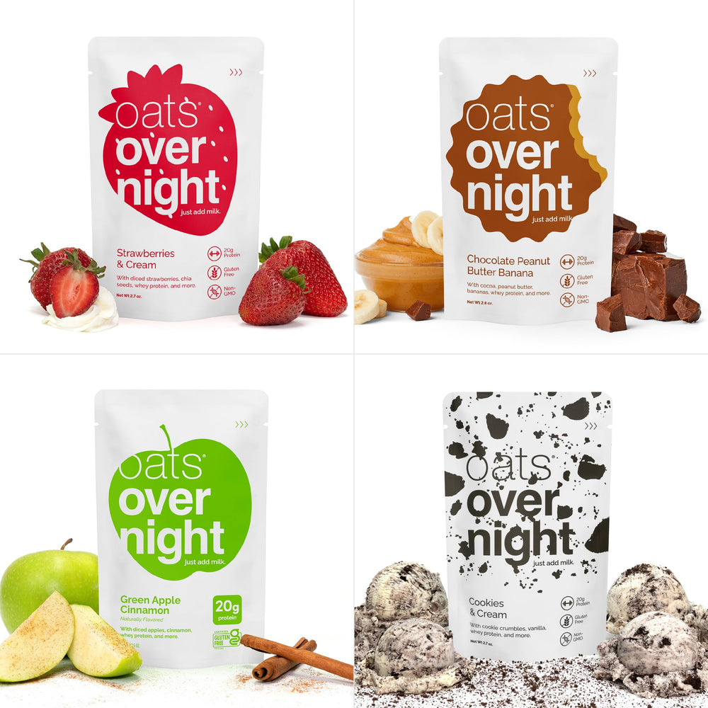 Oats Overnight ready-to-drink in shaker bottle shows on-the-go convenience.