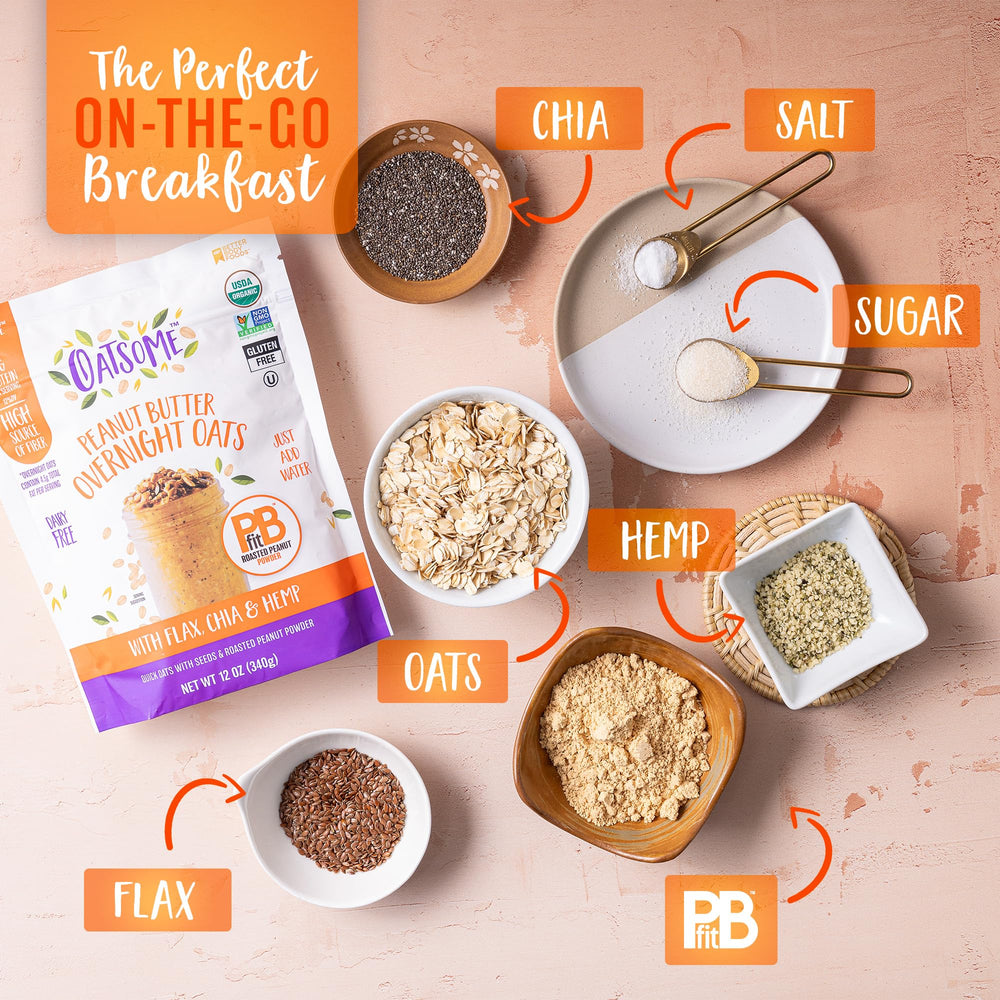 Oatsome fiber rich vegan mix emphasizing plant based nutrition