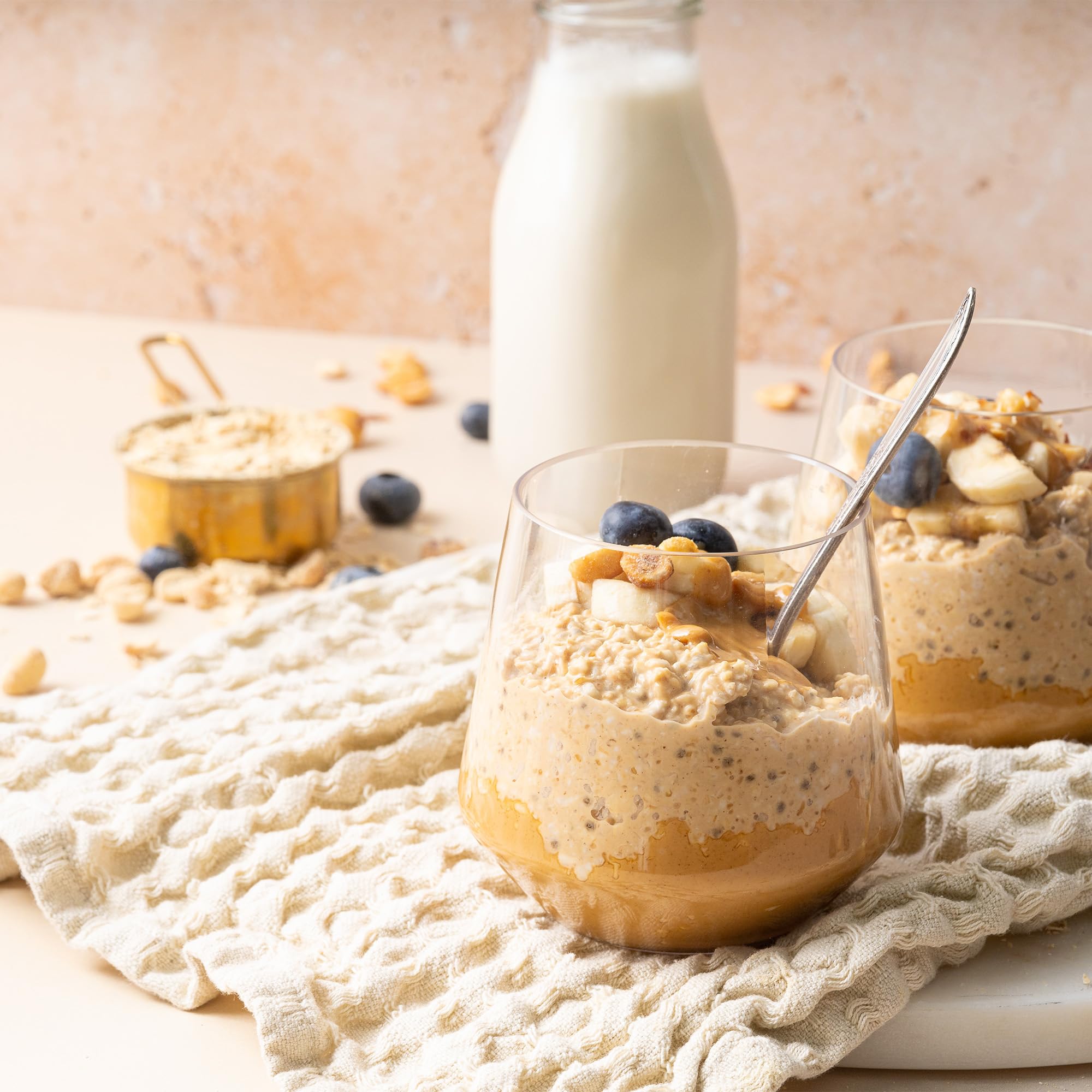 Oatsome Overnight Oats toppings ideas with fresh fruit and nuts