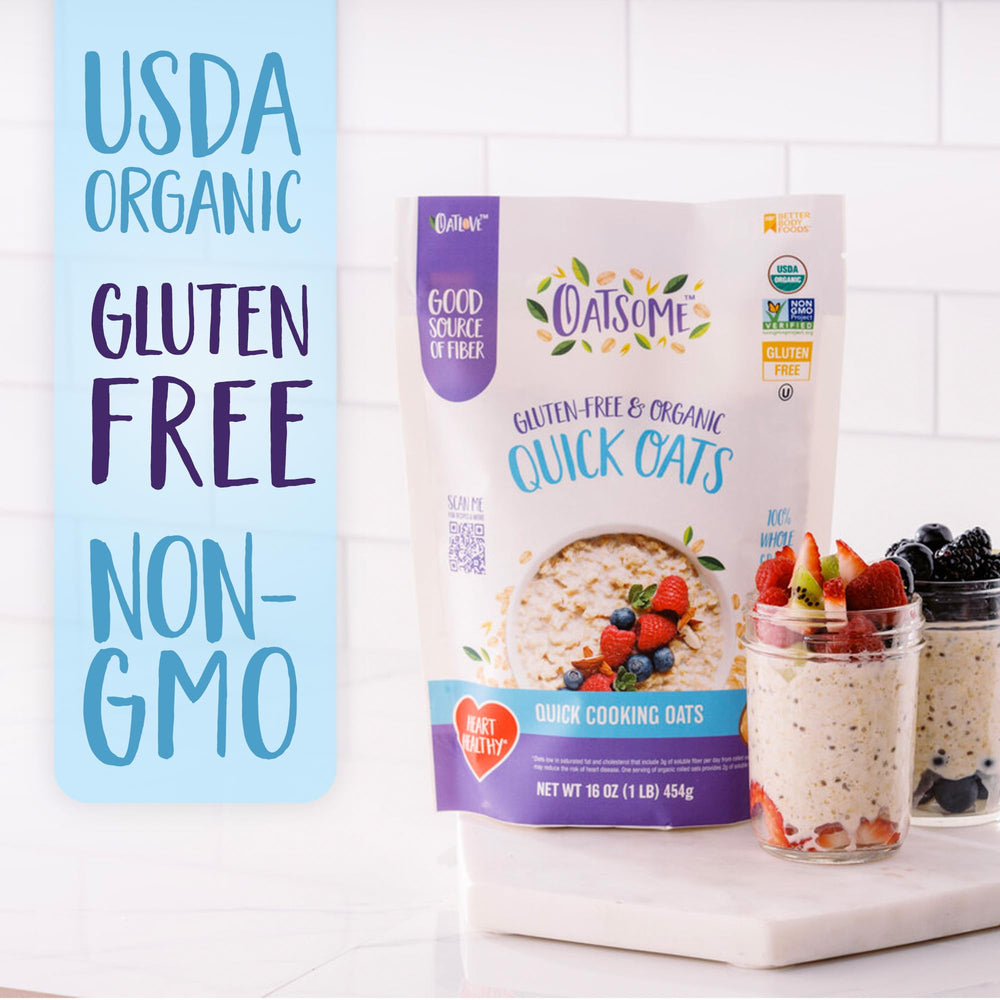 Oatsome Quick Oats with muffins or cookies for easy baking