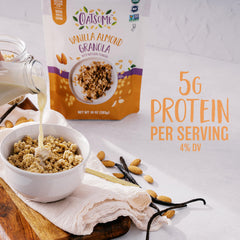 Oatsome granola grab-and-go snack in a resealable bag.