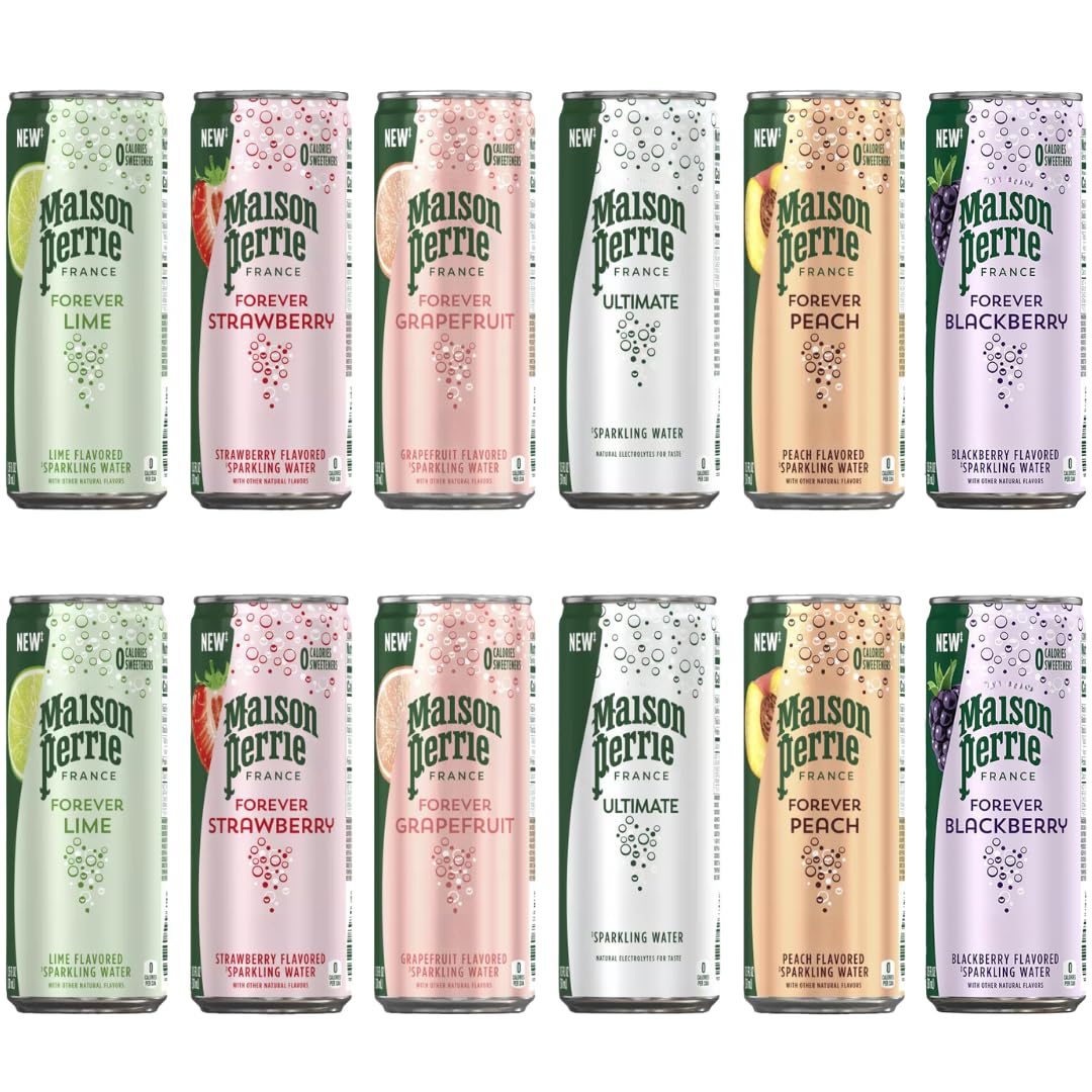 Obanic flavored carbonated mineral water variety pack cans deliver refreshing hydration.