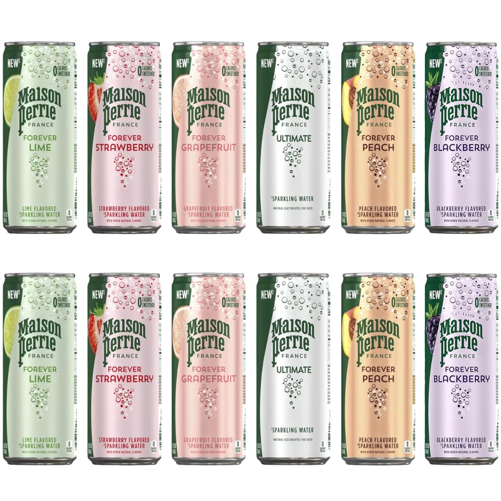 Obanic flavored carbonated mineral water variety pack cans deliver refreshing hydration.