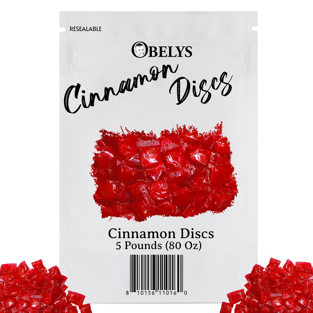 OBELYS Cinnamon Discs vibrant red color ideal for candy jars.