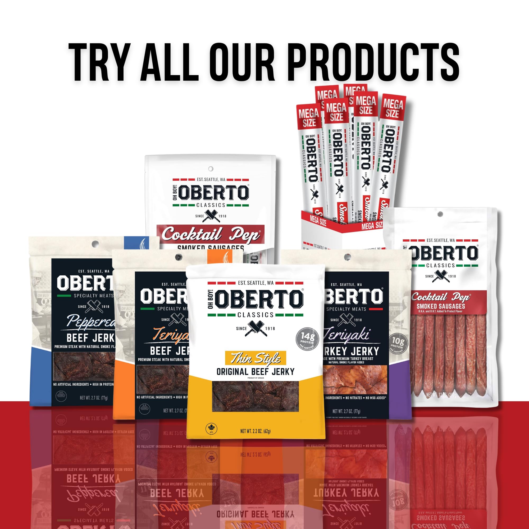 Oberto gluten-free beef sticks as a healthy snack option.