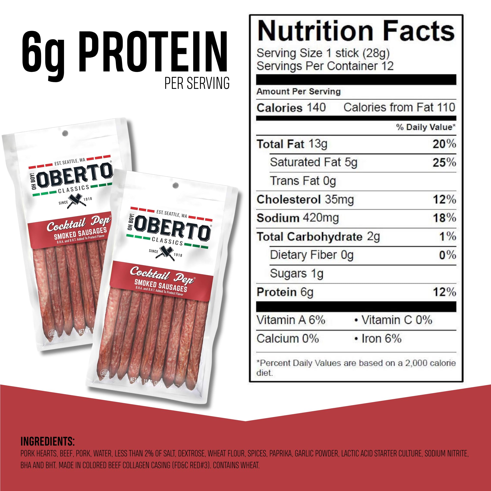 Oberto Oh Boy on-the-go resealable bag ideal for quick, protein-rich snacking.