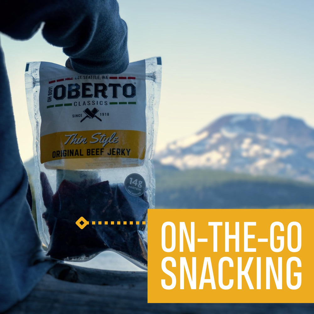 Oberto Oh Boy Thin Style Original Jerky resealable bag for freshness
