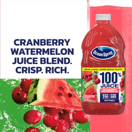 64oz Ocean Spray bottle on the counter for family sharing.