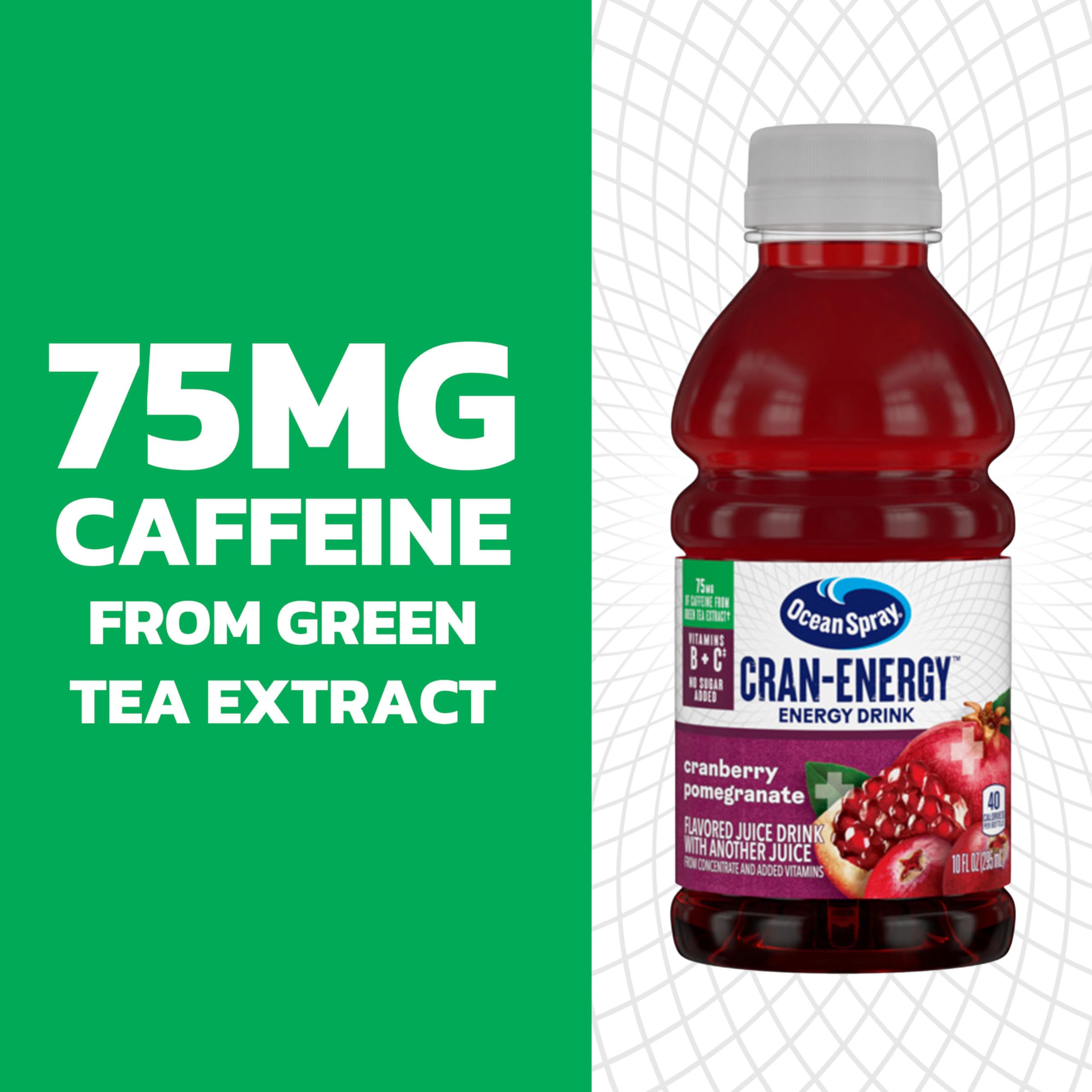 Six-pack Ocean Spray Cran-Energy display ready for sharing or stocking