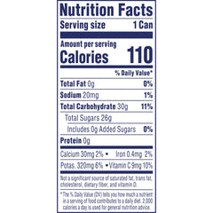 Front view of Ocean Spray orange juice mini can highlighting its compact 7.2 oz size.