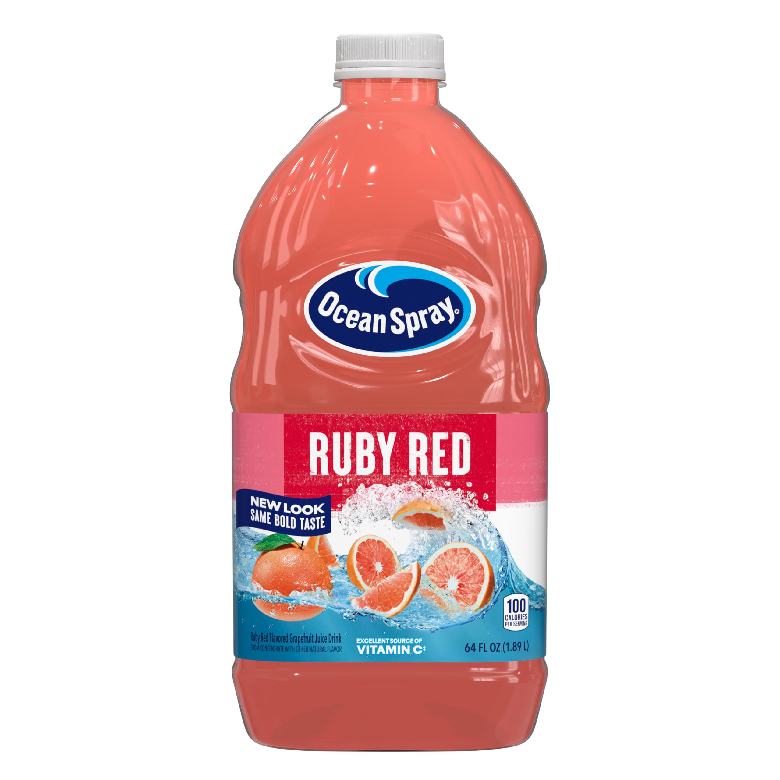 Ocean Spray Ruby Red Grapefruit Juice bottle—front view for a refreshing citrus experience