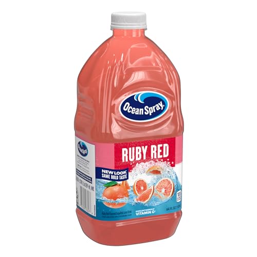 Glass with ice and Ocean Spray Ruby Red Grapefruit Juice for a bright breakfast