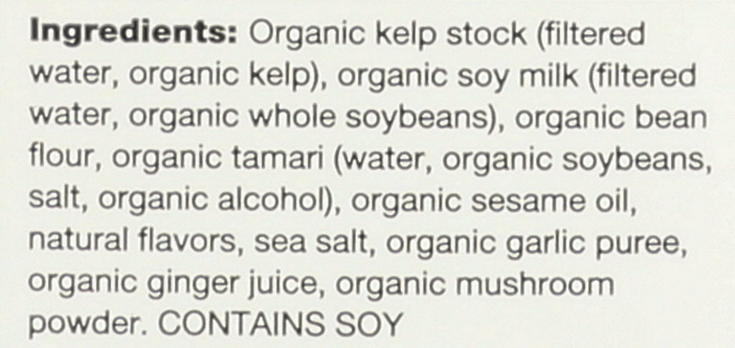 Sustainably farmed kelp in Ocean's Halo broth ingredients.