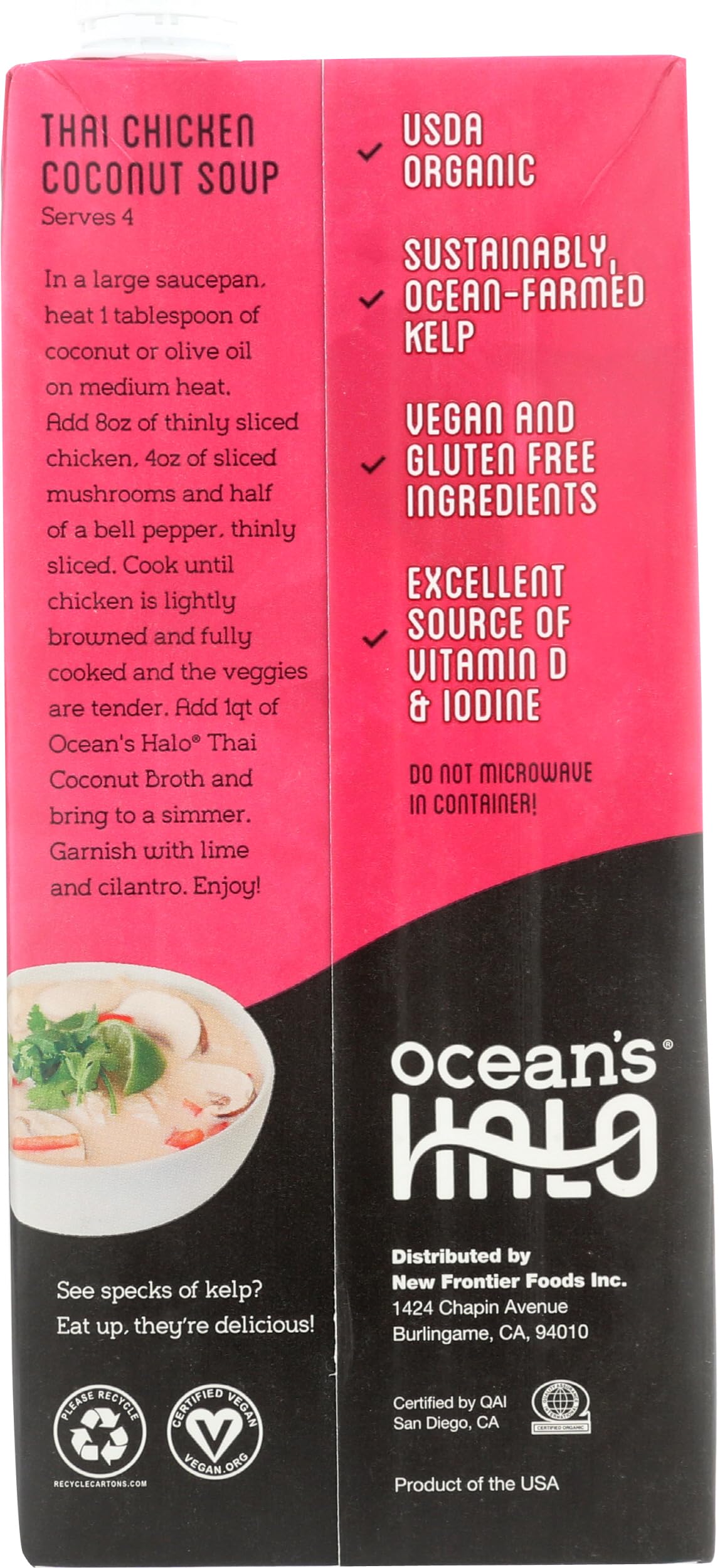 Ocean's Halo Thai Coconut Broth pour shot, creamy curry-ready base for quick dinners.