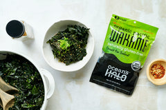 Ocean's Halo Wakame Strips on a salad bowl boosts flavor with umami.