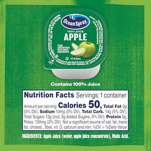 Ocean Spray Apple Juice Cups ready for cold, ready-to-serve use.