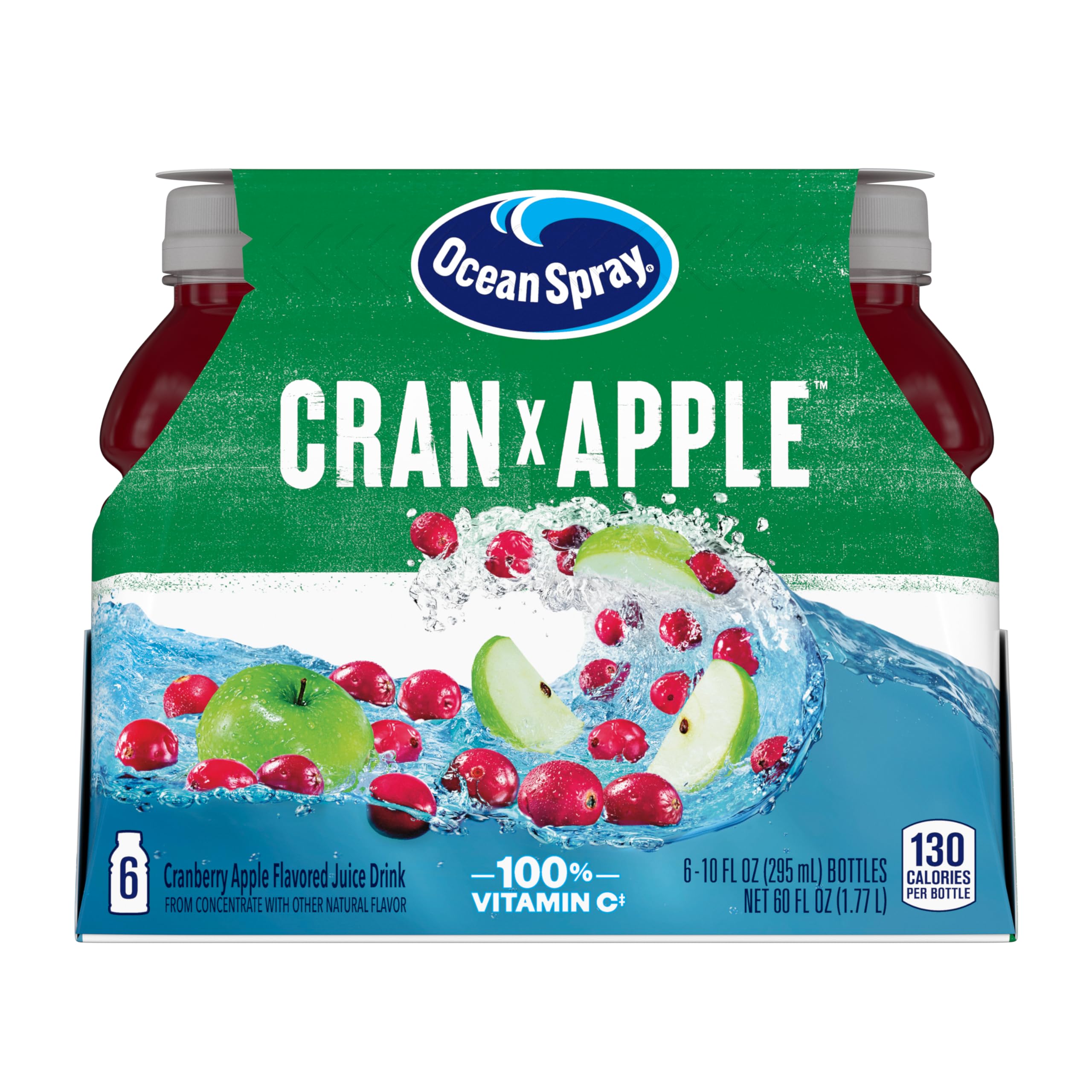 Ocean Spray Cran-Apple juice bottle ready for a quick refresh on the go.