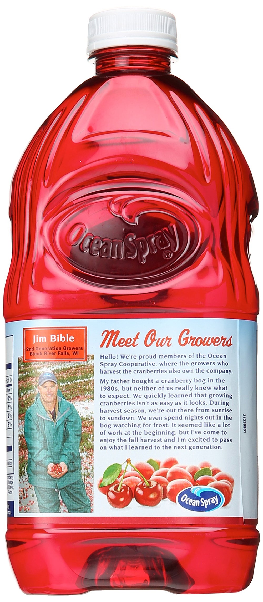 Co-op origin display for Cran-Cherry featuring cranberry farmer story