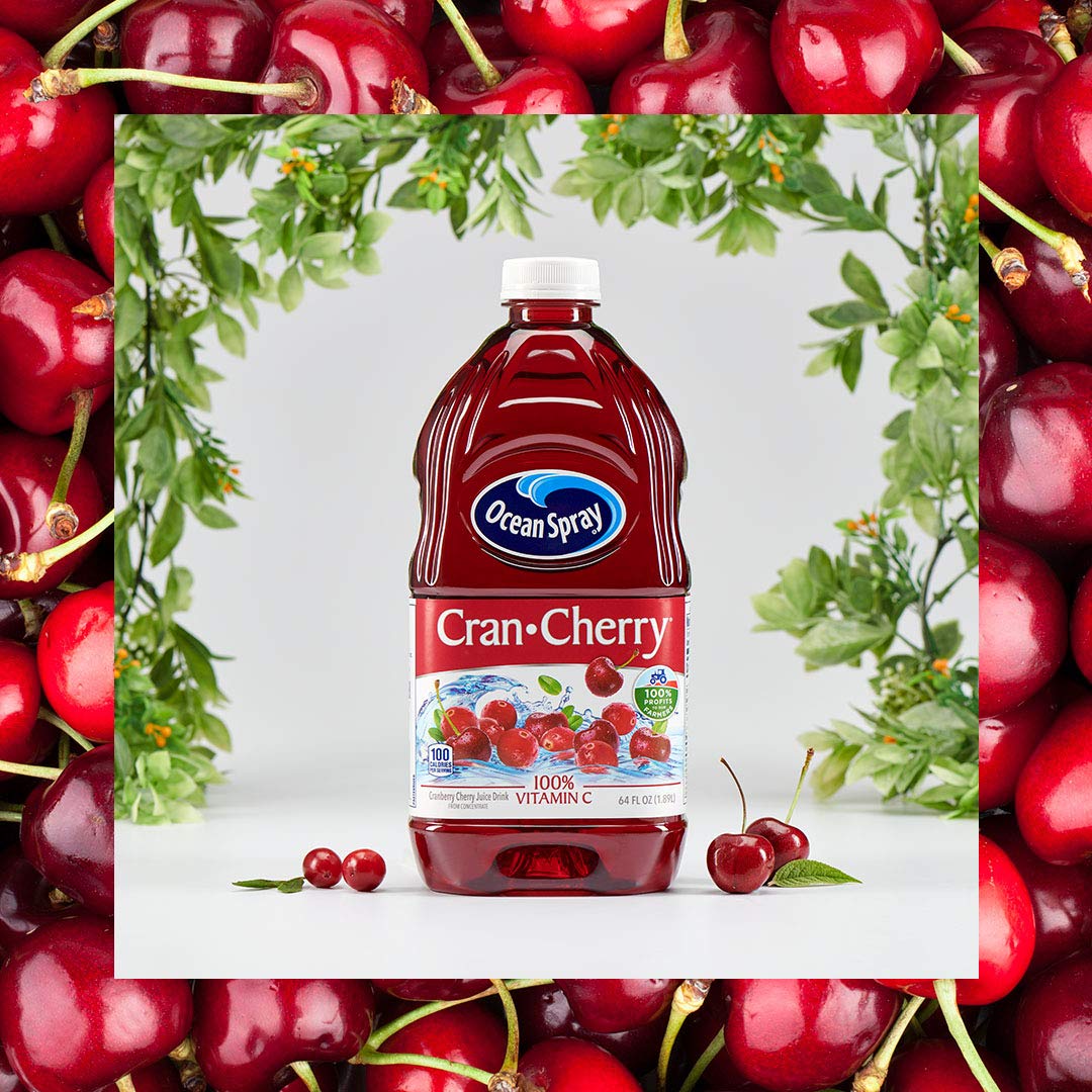 Visual of Cran-Cherry fruit juice concentrate emphasizing natural ingredients