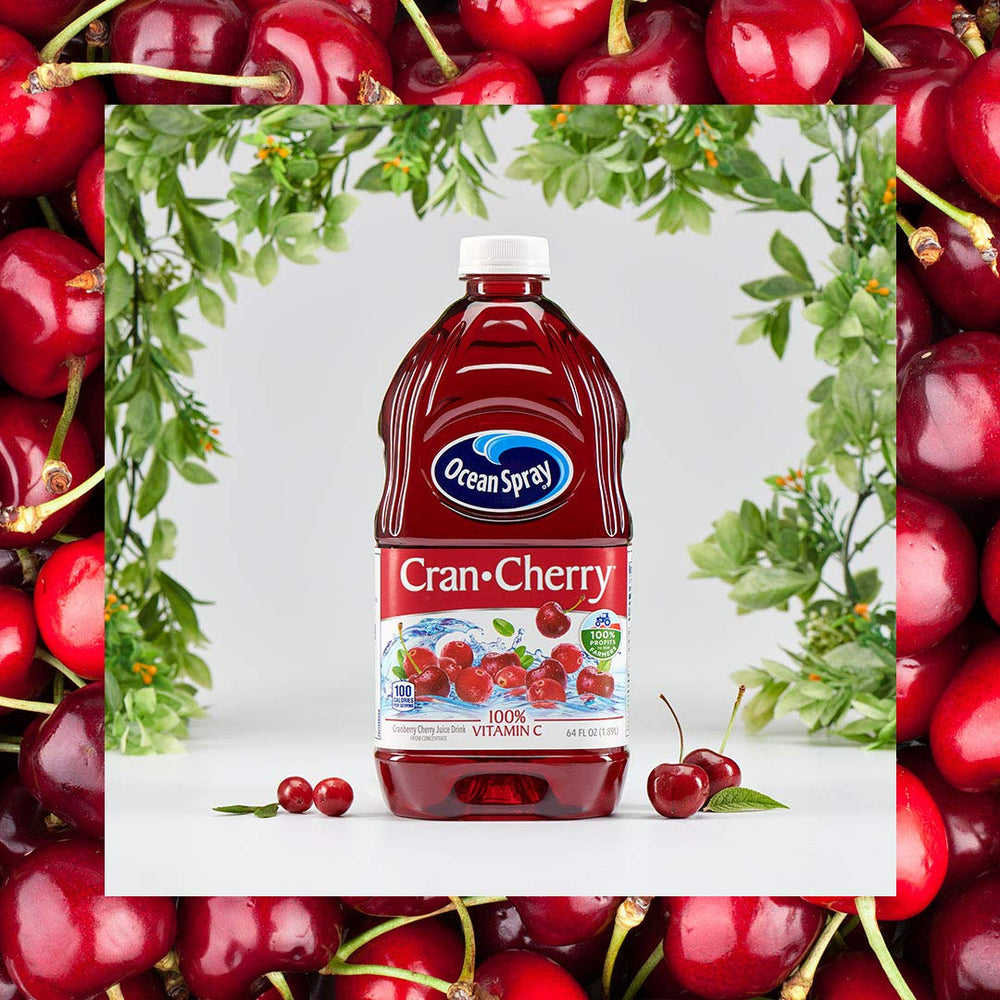 Visual of Cran-Cherry fruit juice concentrate emphasizing natural ingredients