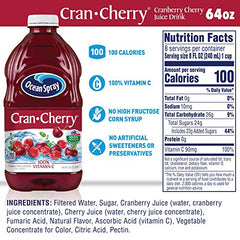 Cran-Cherry being poured into a glass for a tart, refreshing sip