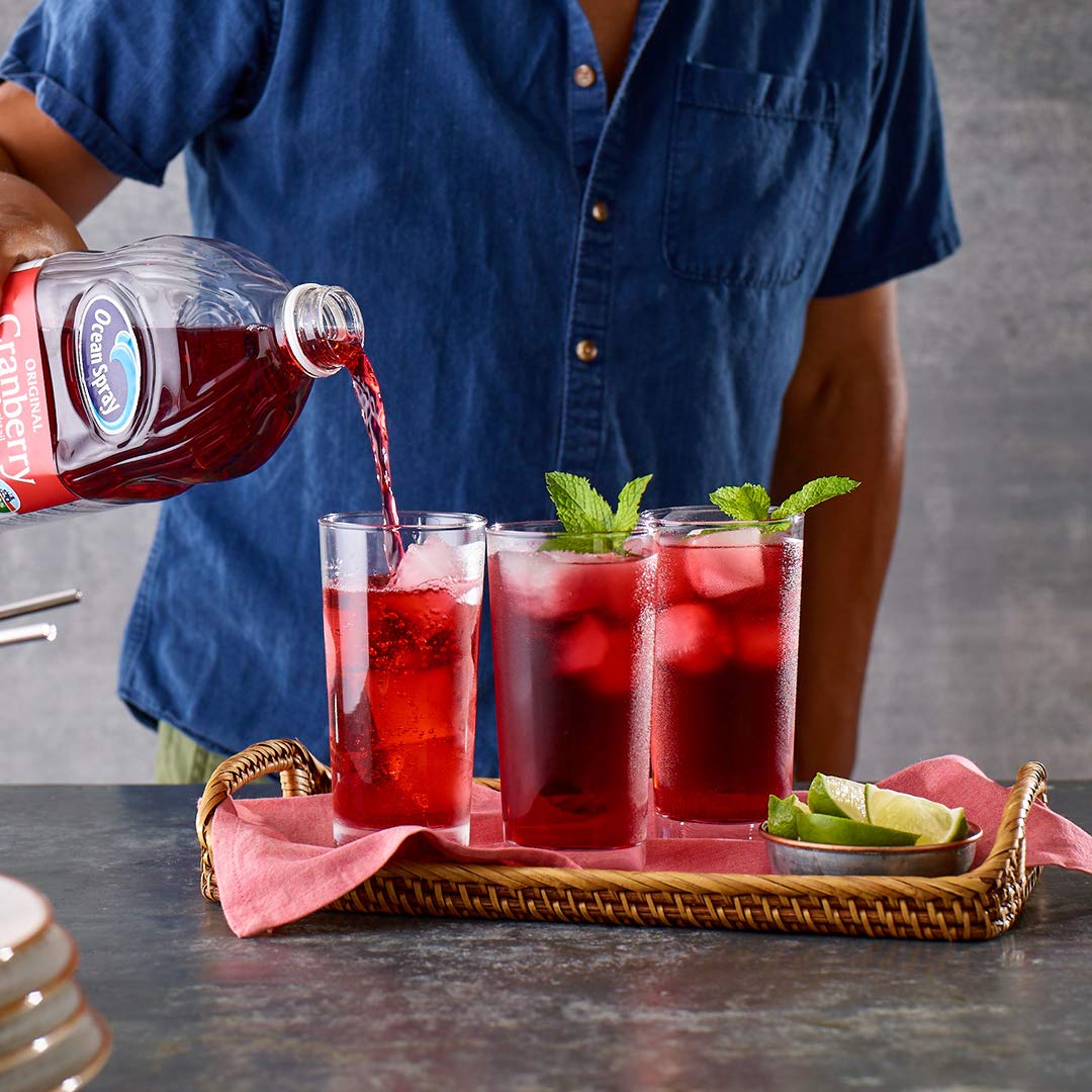 Ocean Spray Cran-Energy 40 calories and 9 g sugar per serving highlighted in label