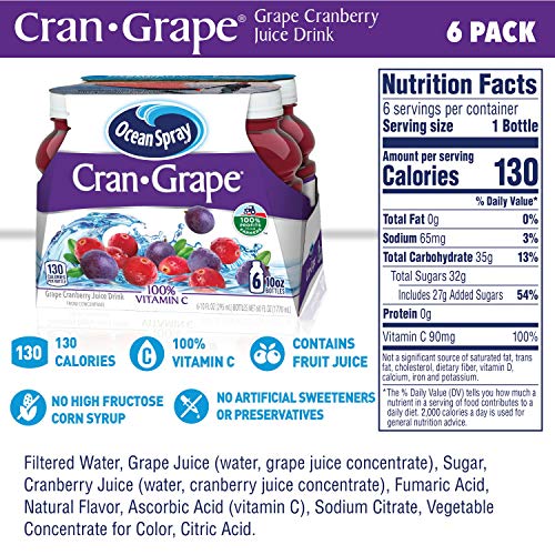 Ocean Spray Cran-Grape juice being poured into a glass to reveal bold flavors.