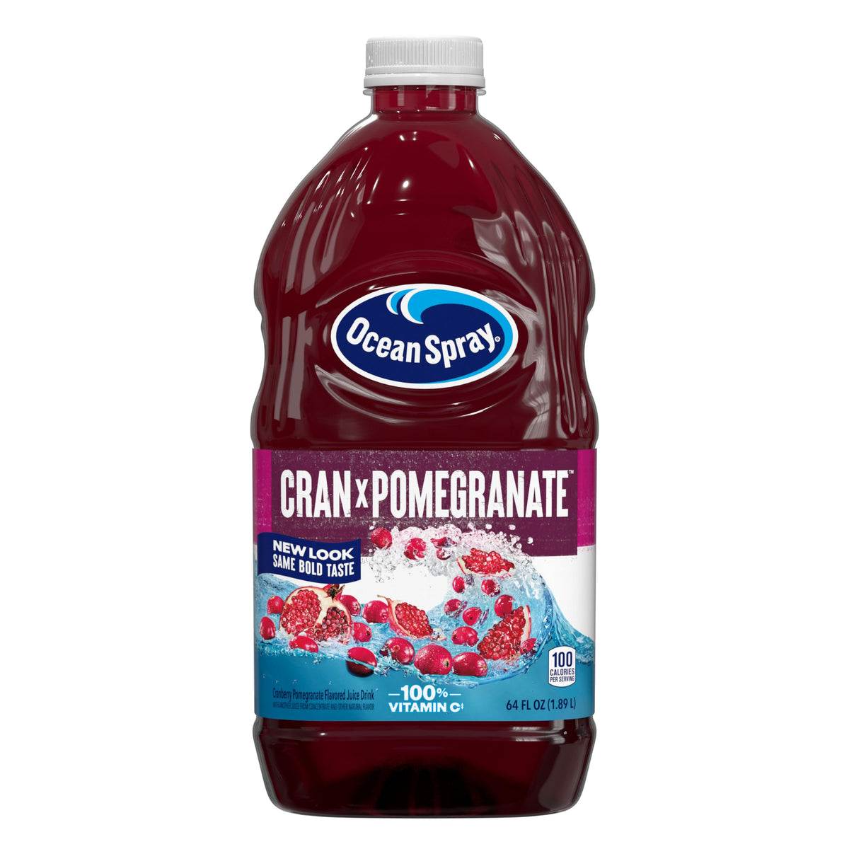 Ocean Spray Cran-Pomegranate bottle on a kitchen counter ready to refresh thirst