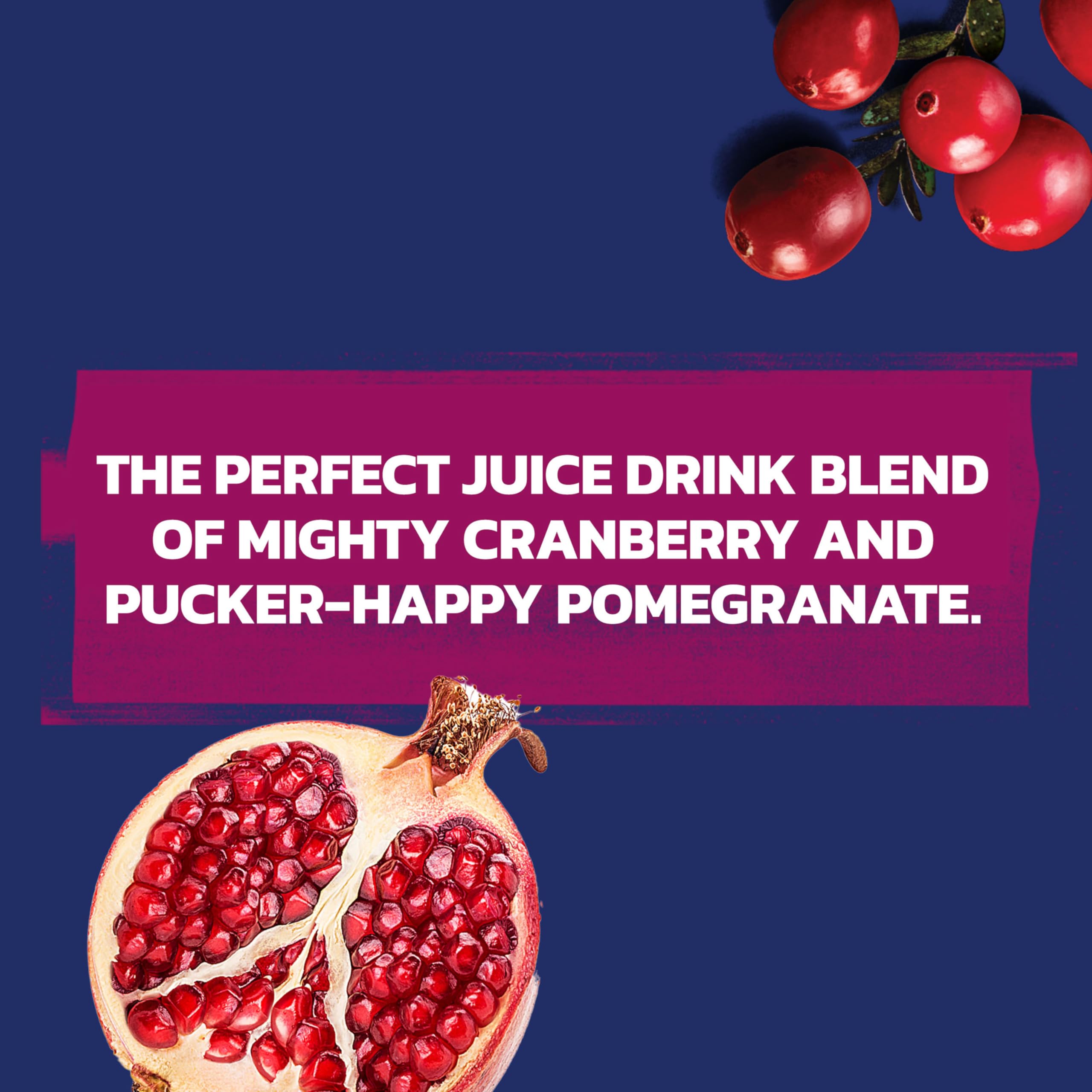 Ocean Spray Cran-Pomegranate mixer idea image hints at bold cocktails or mocktails.