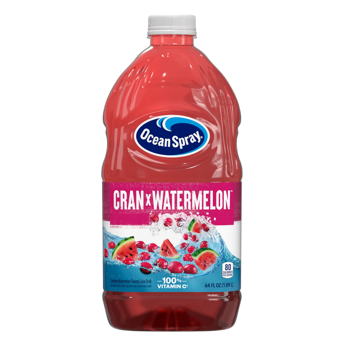 Ocean Spray Cran-Watermelon bottle 64oz ready for a refreshing sip