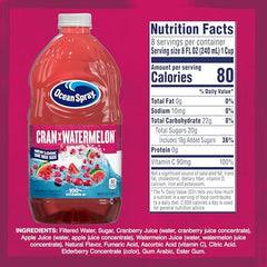Ocean Spray Cran-Watermelon glass serve invites a tart-sweet drink