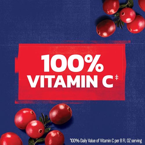 Close-up of Ocean Spray Cranberry Juice Cocktail label showing no artificial colors.