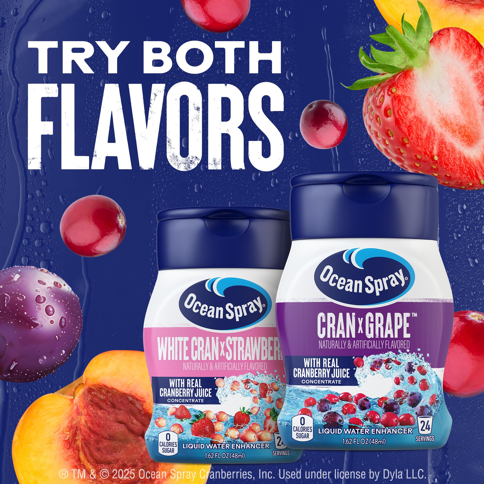 Ocean Spray cranberry juice concentrate closeup emphasizing real fruit content.