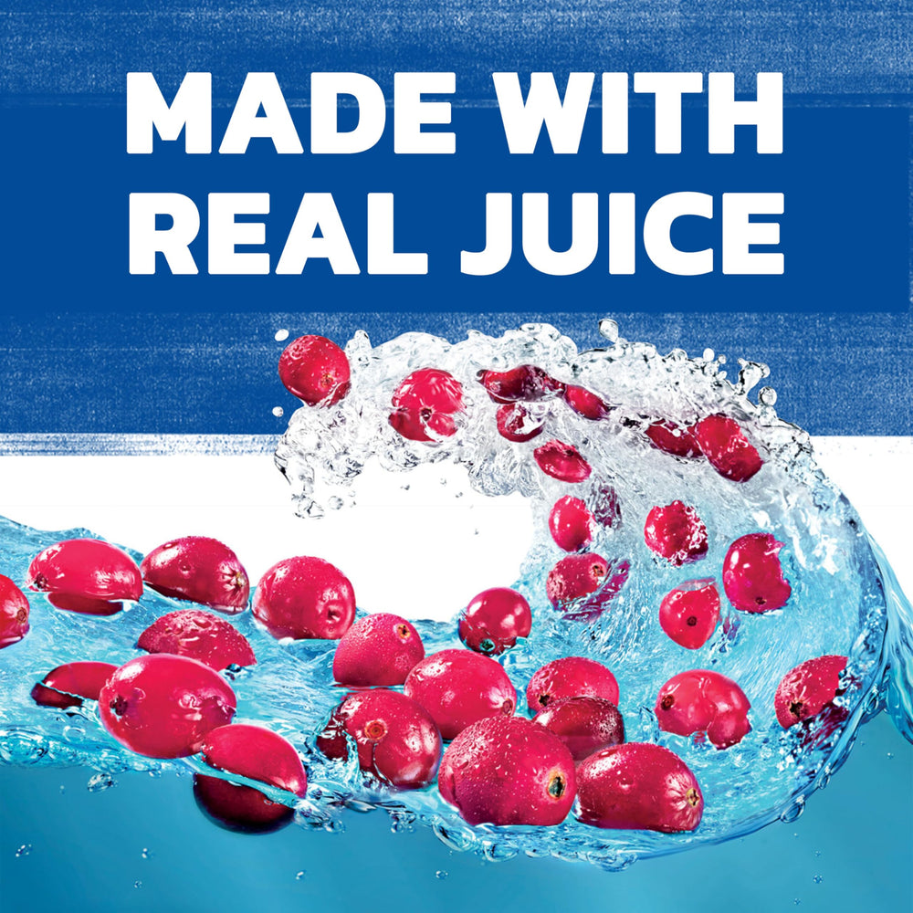 Ocean Spray Cranberry Juice Bottle on a family dining table.