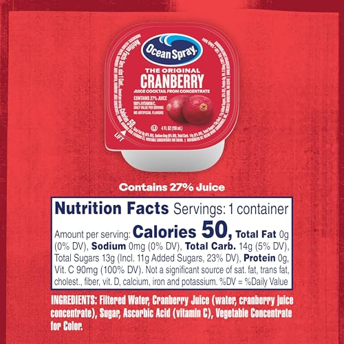 Ocean Spray Cranberry Lime Flavor cup label highlighting refreshing citrus notes.
