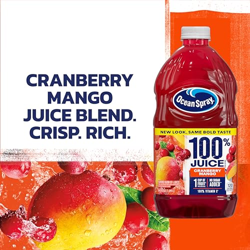 Ocean Spray cranberry mango used as cocktail mixer.