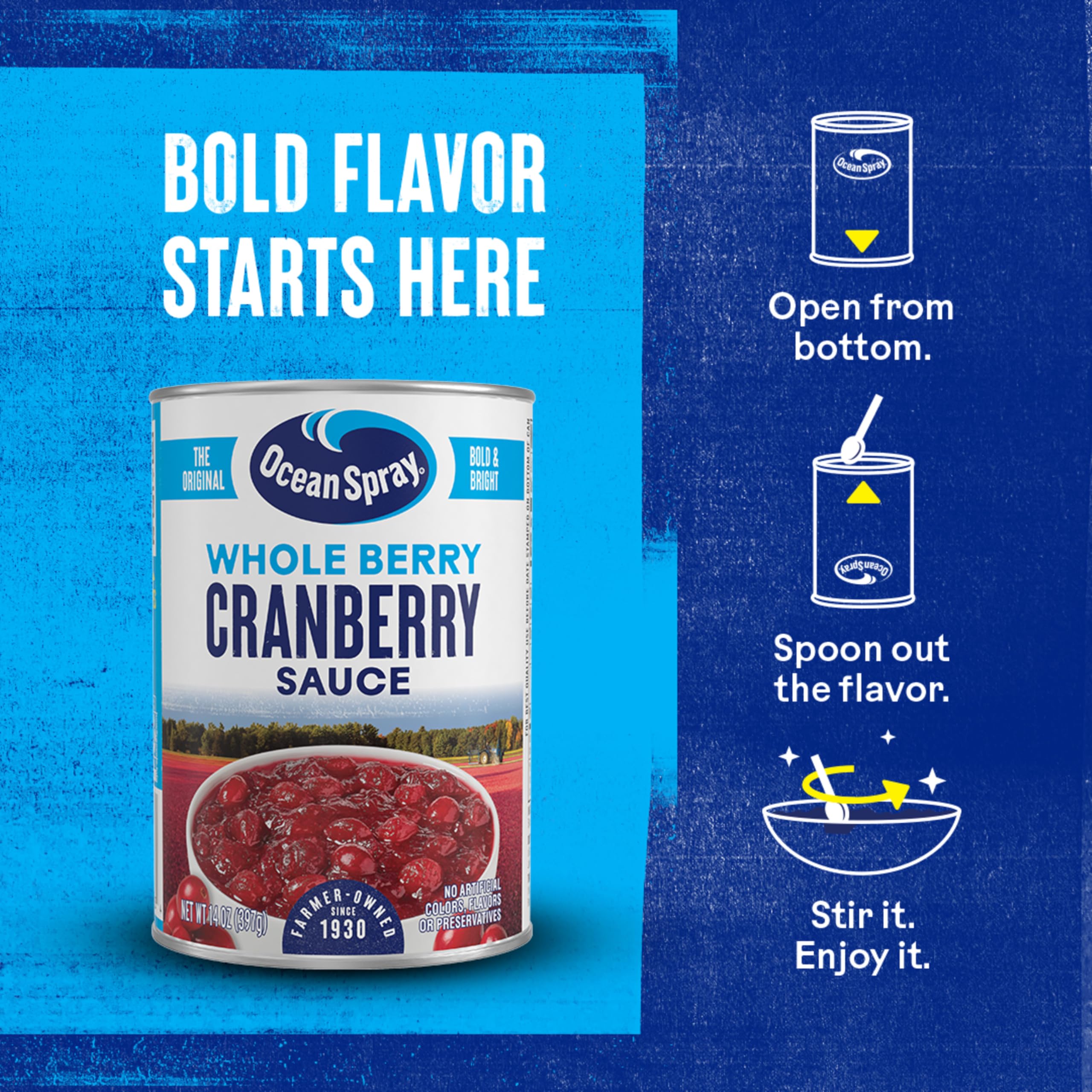 Ocean Spray Cranberry Sauce served on pancakes for a tangy twist