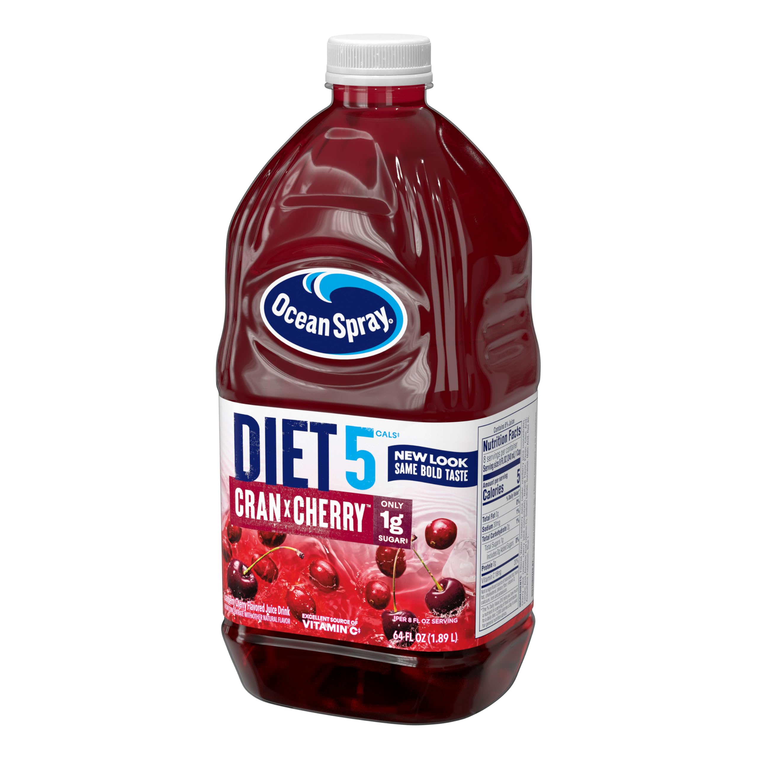 Ocean Spray Diet Cran-Cherry nutrition panel highlights vitamin C content