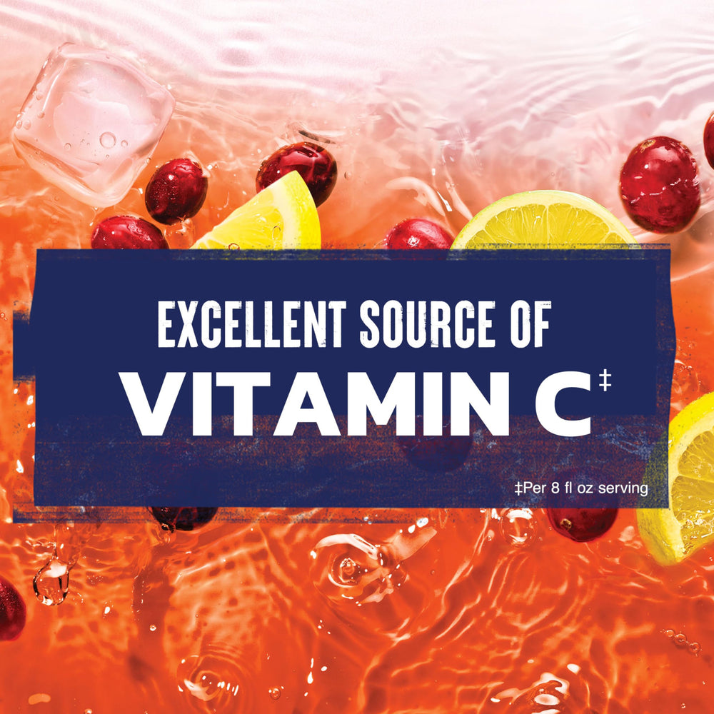 64 oz Ocean Spray Diet Cran-Lemonade bottle label close-up highlighting vitamin C