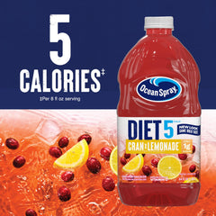 Ocean Spray Diet Cran-Lemonade on a table, perfect for everyday refreshment