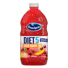 Ocean Spray Diet Cran-Mango bottle 64oz, showcasing real fruit juice and low calories.