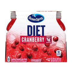Ocean Spray Diet Cranberry Juice Bottle Pack ready for on-the-go hydration.