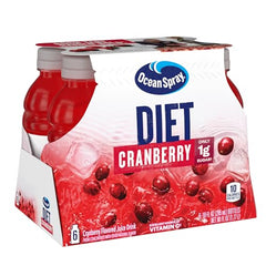 Ocean Spray Diet Cranberry Juice Bottle Top View shows compact packaging.