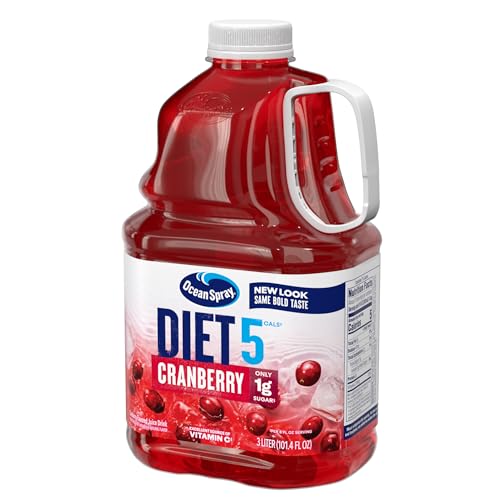Ocean Spray Diet Cranberry Juice Drink glass ready to sip with a light fruity note.